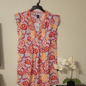 Stella Parker Floral Sleeveless Top Island Collection